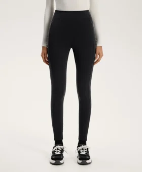 Leggings chauds taille haute, longueur cheville, avec poches, 70 cm