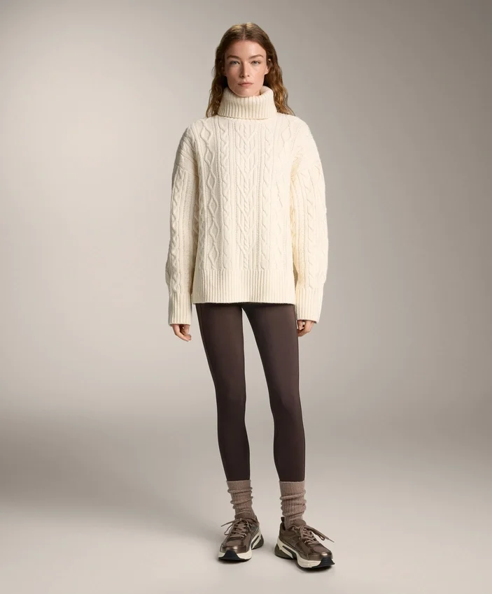 Leggings chauds taille haute, longueur cheville, avec poches, 70 cm Leggings chauds taille haute, longueur cheville, avec poches, 70 cm