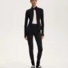 Leggings chauds taille haute, longueur cheville, avec poches, 70 cm