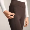 Leggings chauds taille haute, longueur cheville, avec poches, 70 cm Leggings chauds taille haute, longueur cheville, avec poches, 70 cm