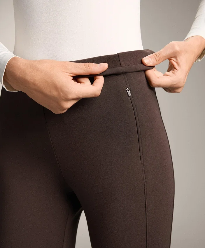 Leggings chauds taille haute, longueur cheville, avec poches, 70 cm Leggings chauds taille haute, longueur cheville, avec poches, 70 cm