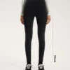 Leggings chauds taille haute, longueur cheville, avec poches, 70 cm