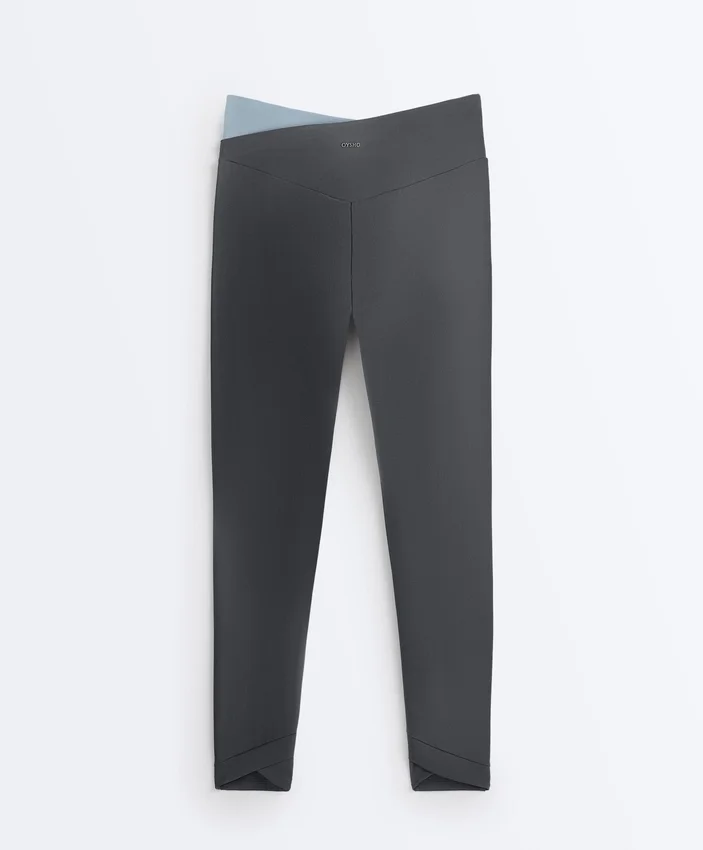Leggings Comfortlux à taille en V et contraste, longueur cheville Leggings Comfortlux à taille en V et contraste, longueur cheville