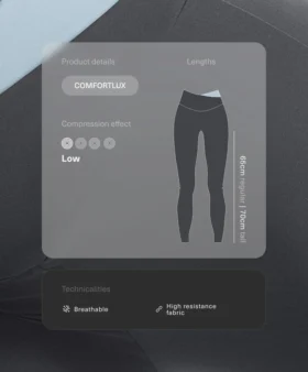 Leggings Comfortlux à taille en V et contraste, longueur cheville