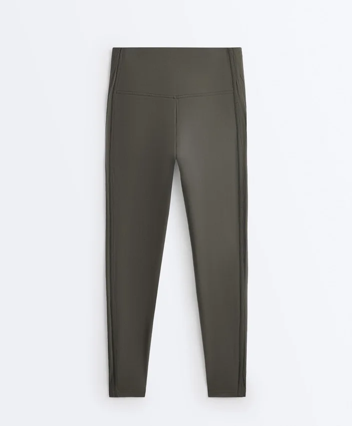 Leggings Comfortlux taille haute à bord-côtes, longueur cheville Leggings Comfortlux taille haute à bord-côtes, longueur cheville
