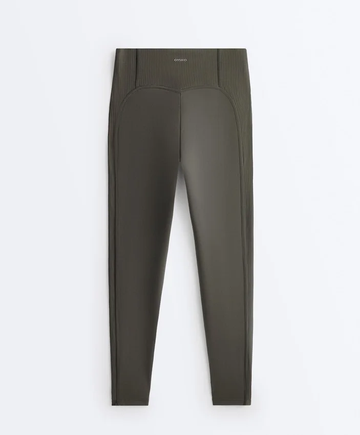 Leggings Comfortlux taille haute à bord-côtes, longueur cheville Leggings Comfortlux taille haute à bord-côtes, longueur cheville