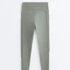 Leggings Comfortlux taille haute à bord-côtes, longueur cheville Leggings Comfortlux taille haute à bord-côtes, longueur cheville