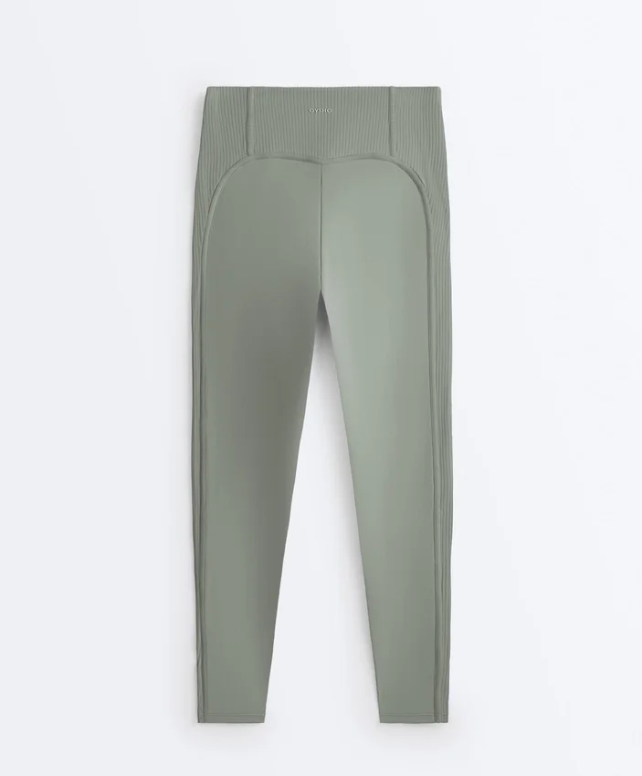 Leggings Comfortlux taille haute à bord-côtes, longueur cheville Leggings Comfortlux taille haute à bord-côtes, longueur cheville