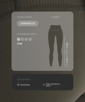 Leggings Comfortlux taille haute à bord-côtes, longueur cheville