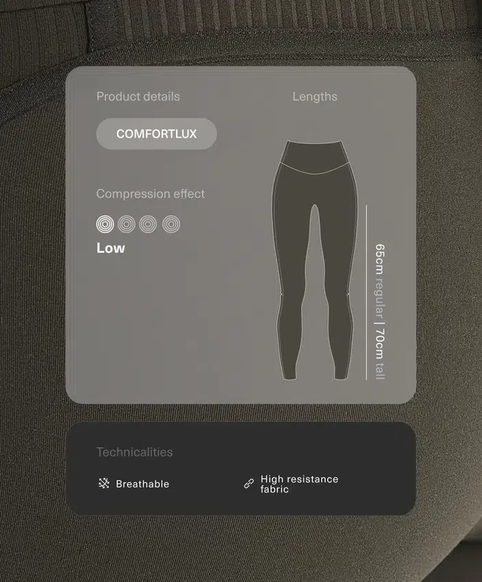 Leggings Comfortlux taille haute à bord-côtes, longueur cheville Leggings Comfortlux taille haute à bord-côtes, longueur cheville