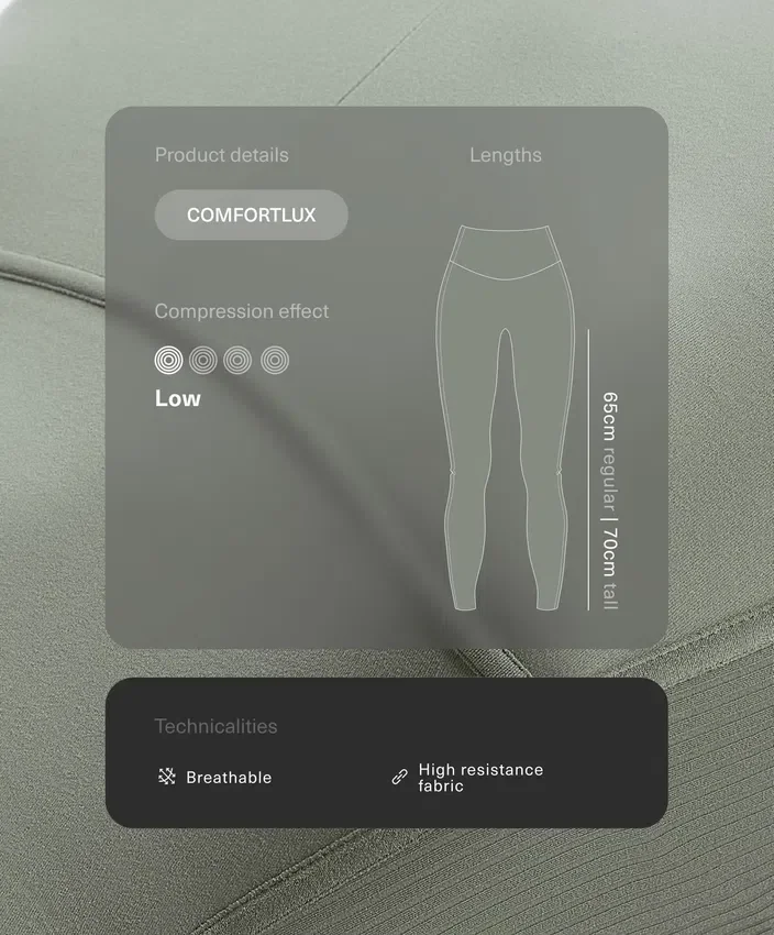 Leggings Comfortlux taille haute à bord-côtes, longueur cheville Leggings Comfortlux taille haute à bord-côtes, longueur cheville