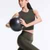 Leggings Comfortlux taille haute à bord-côtes, longueur cheville Leggings Comfortlux taille haute à bord-côtes, longueur cheville