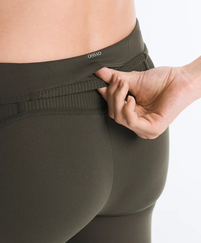 Leggings Comfortlux taille haute à bord-côtes, longueur cheville Leggings Comfortlux taille haute à bord-côtes, longueur cheville