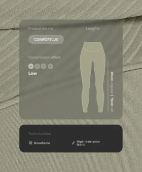 Leggings Comfortlux taille haute à côtes, longueur cheville