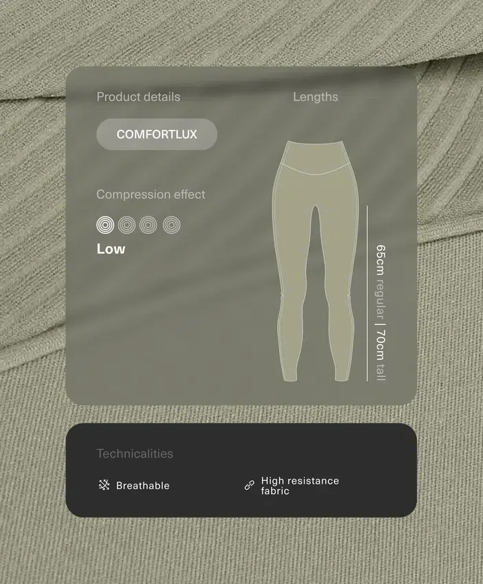 Leggings Comfortlux taille haute à côtes, longueur cheville Leggings Comfortlux taille haute à côtes, longueur cheville