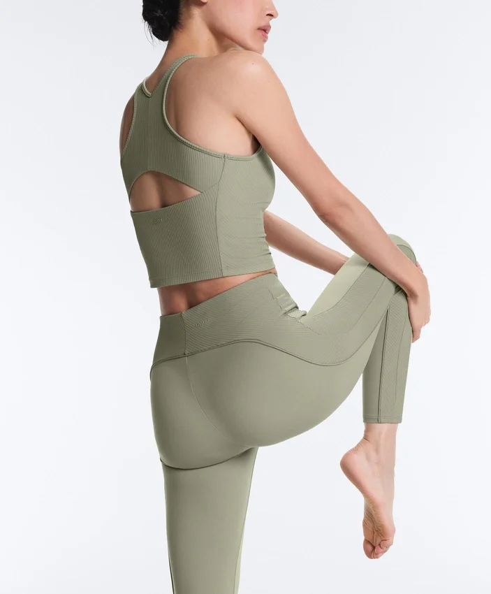 Leggings Comfortlux taille haute à côtes, longueur cheville Leggings Comfortlux taille haute à côtes, longueur cheville