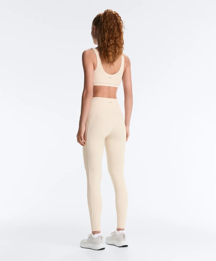 Leggings Comfortlux à taille haute et côtes, longueur cheville, 65 cm Leggings Comfortlux à taille haute et côtes, longueur cheville, 65 cm