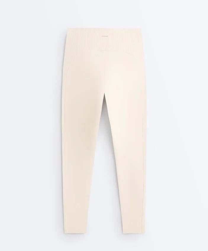 Leggings Comfortlux à taille haute et côtes, longueur cheville, 65 cm Leggings Comfortlux à taille haute et côtes, longueur cheville, 65 cm