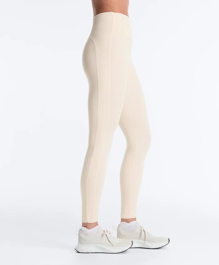 Leggings Comfortlux à taille haute et côtes, longueur cheville, 65 cm Leggings Comfortlux à taille haute et côtes, longueur cheville, 65 cm