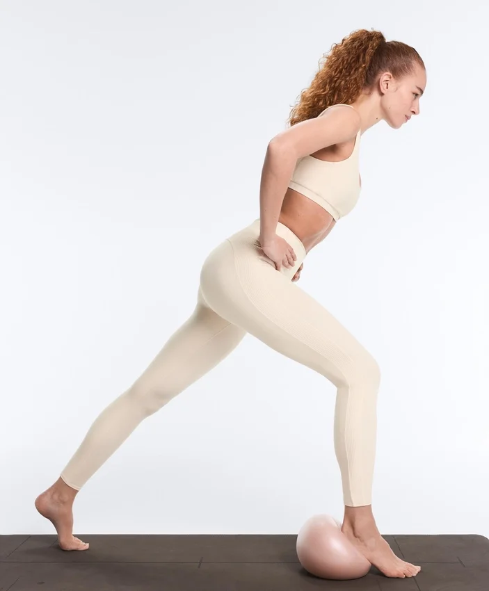 Leggings Comfortlux à taille haute et côtes, longueur cheville, 65 cm Leggings Comfortlux à taille haute et côtes, longueur cheville, 65 cm