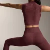 Leggings Comfortlux à taille haute et longueur cheville, en tissu côtelé Leggings Comfortlux à taille haute et longueur cheville, en tissu côtelé