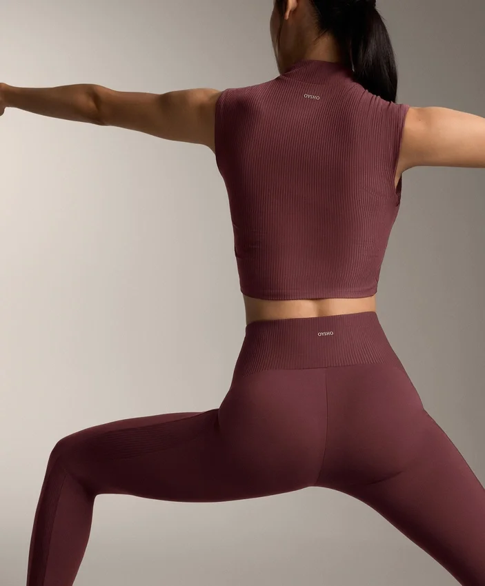 Leggings Comfortlux à taille haute et longueur cheville, en tissu côtelé Leggings Comfortlux à taille haute et longueur cheville, en tissu côtelé