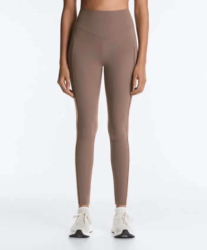 Leggings Comfortlux taille haute à ourlet ajouré, longueur cheville Leggings Comfortlux taille haute à ourlet ajouré, longueur cheville