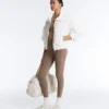 Leggings Comfortlux taille haute à ourlet ajouré, longueur cheville Leggings Comfortlux taille haute à ourlet ajouré, longueur cheville