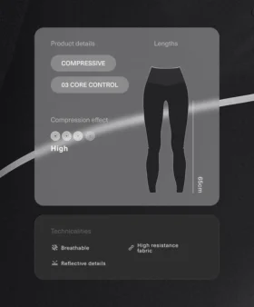 Leggings compressifs réfléchissants à taille haute et Core Control, longueur cheville