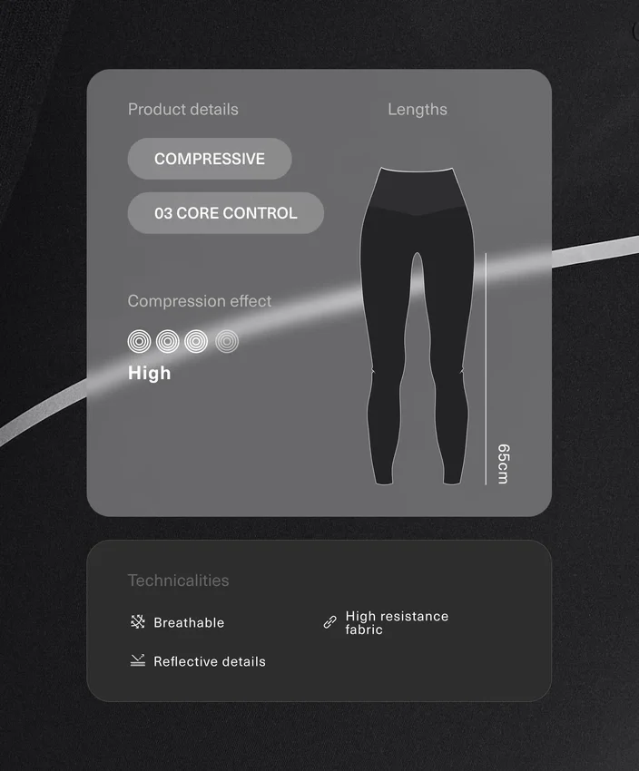 Leggings compressifs réfléchissants à taille haute et Core Control, longueur cheville Leggings compressifs réfléchissants à taille haute et Core Control, longueur cheville