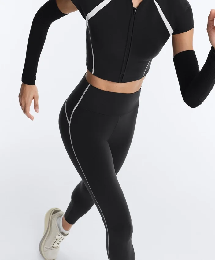 Leggings compressifs réfléchissants à taille haute et Core Control, longueur cheville Leggings compressifs réfléchissants à taille haute et Core Control, longueur cheville