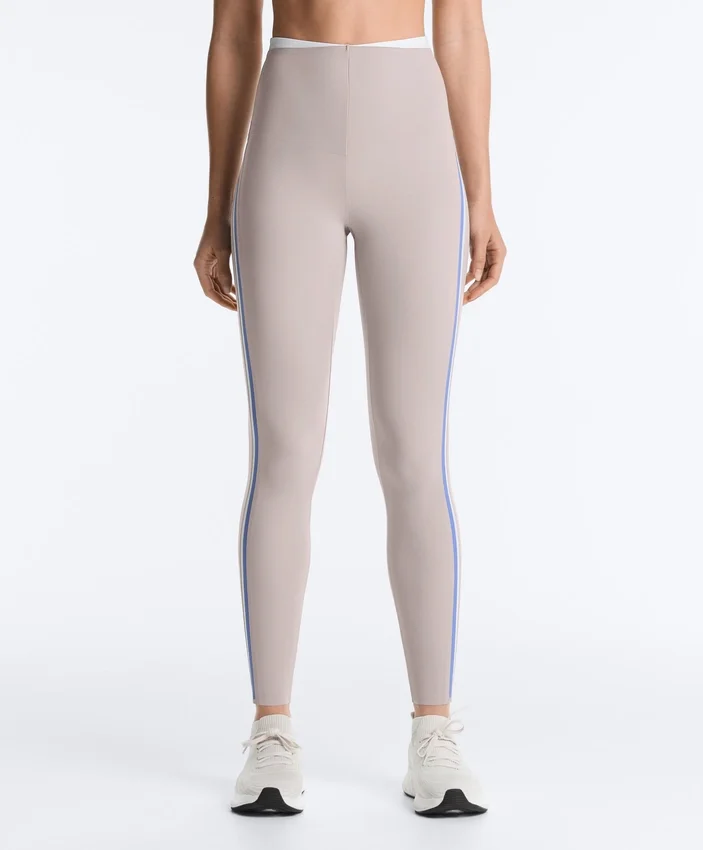Leggings compressifs taille haute à contraste, longueur cheville Leggings compressifs taille haute à contraste, longueur cheville