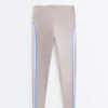 Leggings compressifs taille haute à contraste, longueur cheville Leggings compressifs taille haute à contraste, longueur cheville