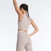 Leggings compressifs taille haute à contraste, longueur cheville Leggings compressifs taille haute à contraste, longueur cheville