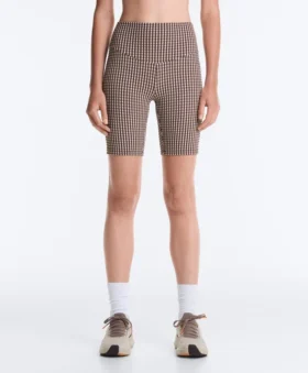 Leggings cycliste à taille haute Comfortlux 20 cm à carreaux vichy