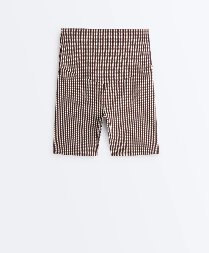 Leggings cycliste à taille haute Comfortlux 20 cm à carreaux vichy Leggings cycliste à taille haute Comfortlux 20 cm à carreaux vichy