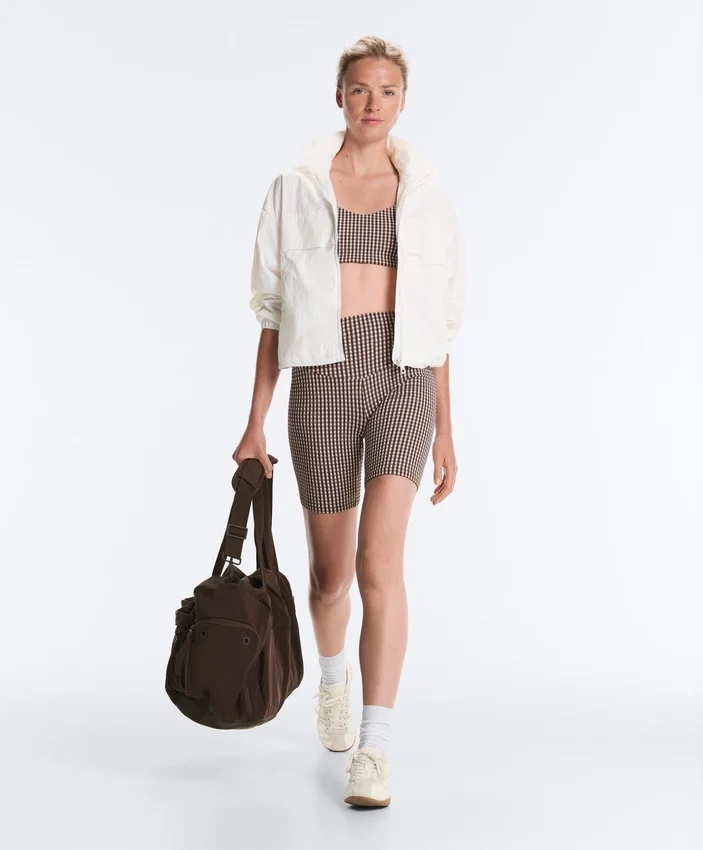 Leggings cycliste à taille haute Comfortlux 20 cm à carreaux vichy Leggings cycliste à taille haute Comfortlux 20 cm à carreaux vichy