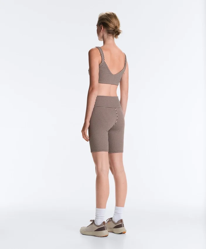 Soutien-gorge de sport à carreaux à maintien moyen Soutien-gorge de sport à carreaux à maintien moyen