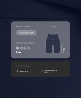 Leggings cycliste taille haute Comfortlux de 20 cm