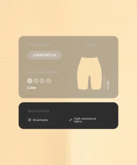 Leggings cycliste taille haute Comfortlux de 20 cm