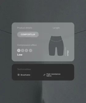 Leggings cycliste taille haute Comfortlux de 20 cm