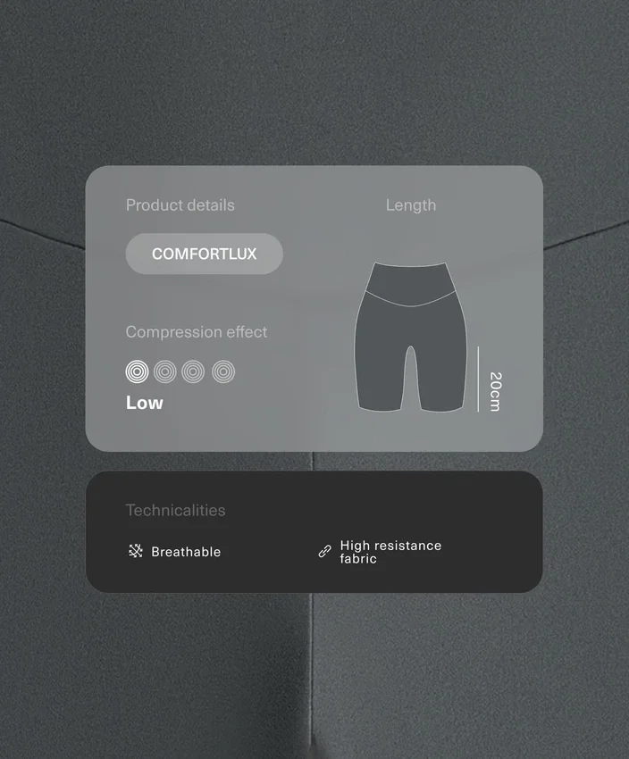 Leggings cycliste taille haute Comfortlux de 20 cm Leggings cycliste taille haute Comfortlux de 20 cm