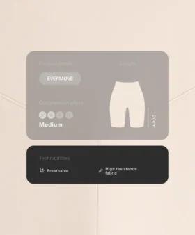 Leggings de cyclisme Evermove à taille haute de 20 cm
