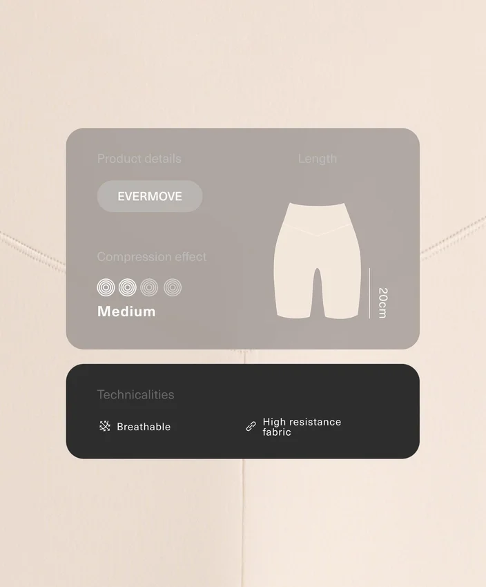 Leggings de cyclisme Evermove à taille haute de 20 cm Leggings de cyclisme Evermove à taille haute de 20 cm