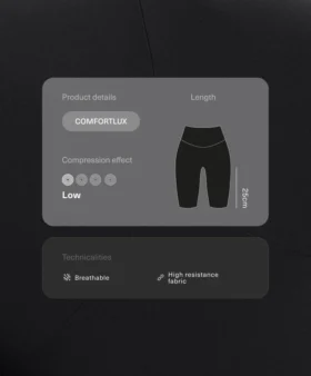 Leggings de cyclisme à taille haute 25 cm Comfortlux