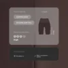 Leggings de cyclisme à taille haute avec Core Control 25 cm