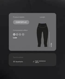 Leggings mi-longs à taille haute Comfortlux 40 cm