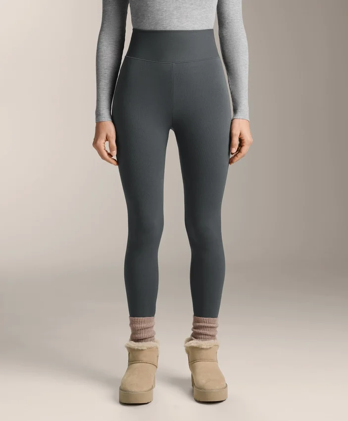 Leggings sans coutures extra-chauds à taille très haute et bord-côte, longueur cheville 70 cm Leggings sans coutures extra-chauds à taille très haute et bord-côte, longueur cheville 70 cm