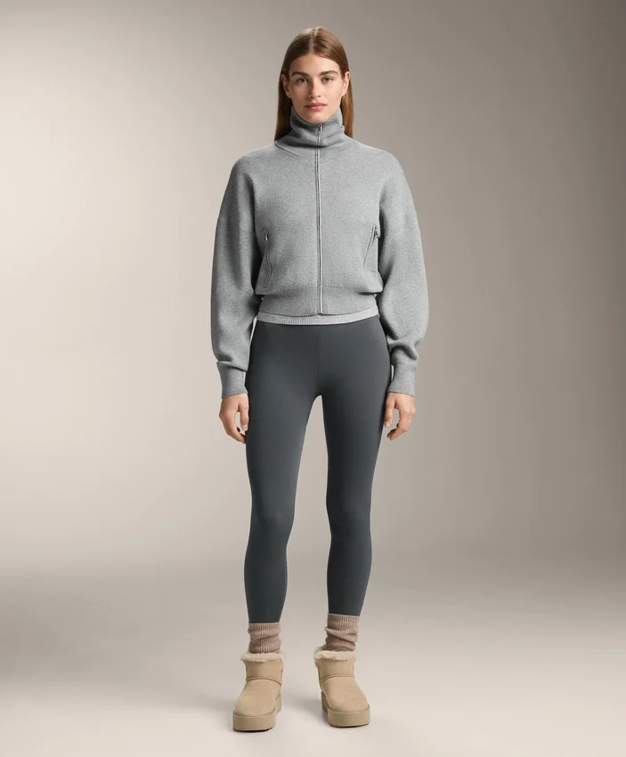 Leggings sans coutures extra-chauds à taille très haute et bord-côte, longueur cheville 70 cm Leggings sans coutures extra-chauds à taille très haute et bord-côte, longueur cheville 70 cm