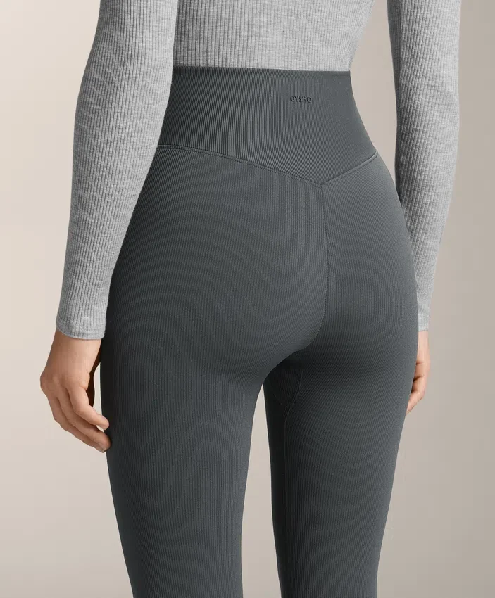 Leggings sans coutures extra-chauds à taille très haute et bord-côte, longueur cheville 70 cm Leggings sans coutures extra-chauds à taille très haute et bord-côte, longueur cheville 70 cm